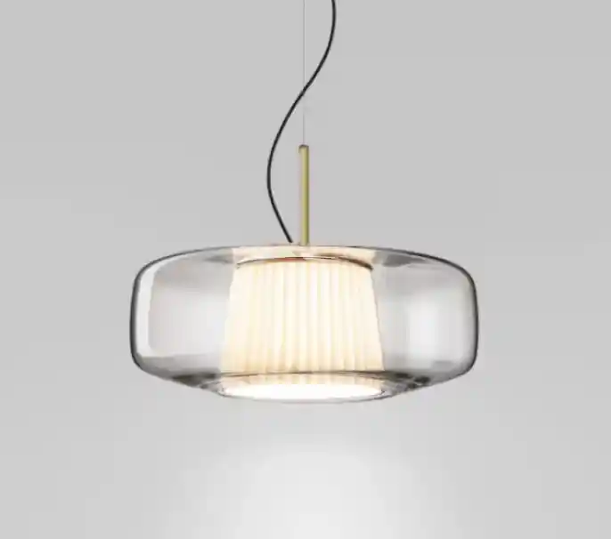Sospensione led Vetreria Vistosi Plissè 12W 2700K cristallo PLISSSP000GCCAVSCRPSL231CE - 2020200416003 Offerta Lampo