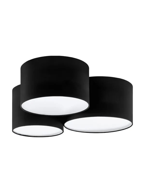 Plafoniera moderna design tessuto nero a 3 luci per soggiorno GL0113 Direttamente Dal Produttore