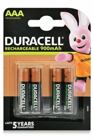 Must-Have Pile mini stilo ricaricabili Duracell 900mAh 4pz - DURALOCK/AAA/B4