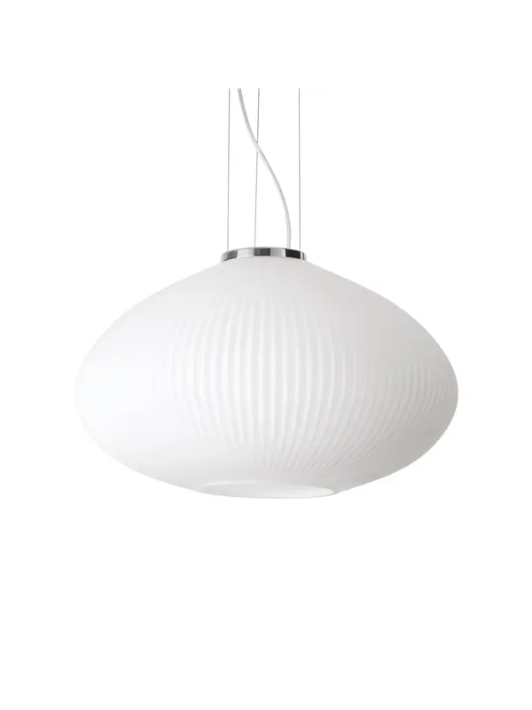 Lampadario a sospensione moderno vetro bianco 45cm per cucina DL1701 Compra Adesso