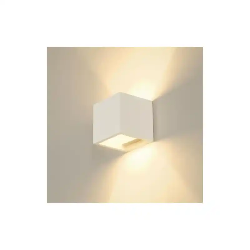 lampada applique moderno da parete in gesso verniciabile up & down cubo CSF110L Prezzo Di Fabbrica