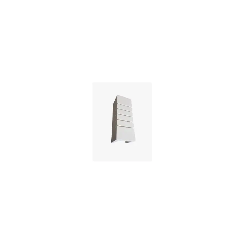applique lampada a parete biemissione rettangolare in gesso ceramico verniciabile csf516 Spedizione Espresso