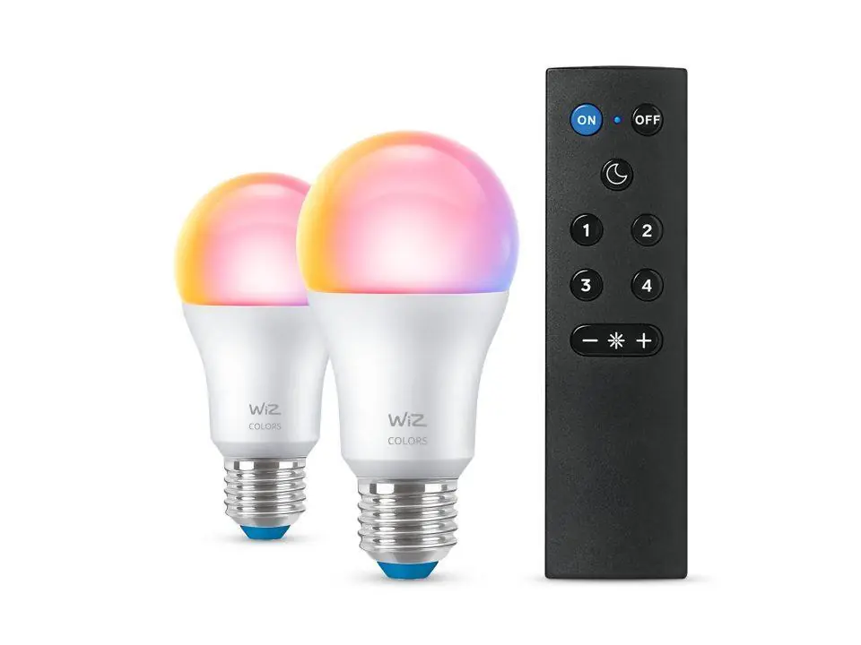 Lampadine led smart RGB A60 Philips Wiz attacco E27 2x8.5W 2200-6500K 2pz - 7497200 Offerta Del Giorno