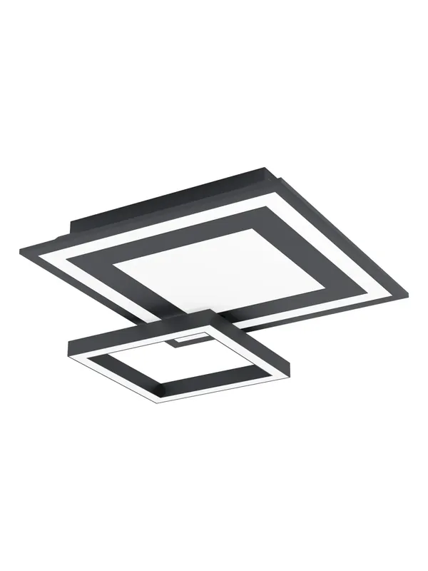 Plafoniera moderna a led smart rgb design nero per soggiorno camera GL0013 Ultime Pezzi