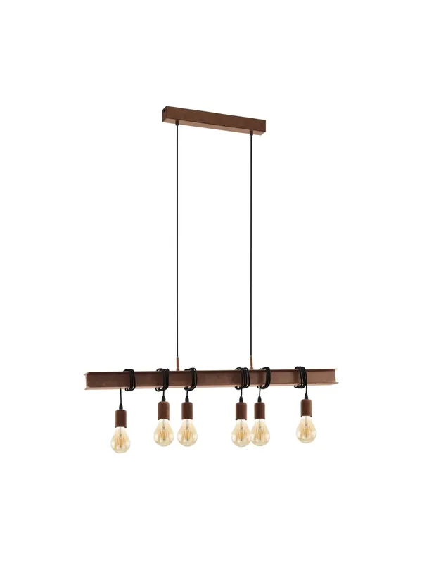 Ultimissimo Modello Lampadario rustico ruggine vintage 6 luci GL0150 per soggiorno cucina