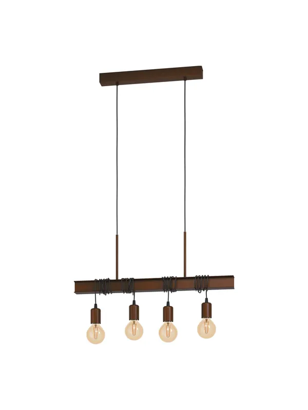 Direttamente Dal Produttore Lampadario rustico ruggine vintage 4 luci GL0149 per soggiorno cucina
