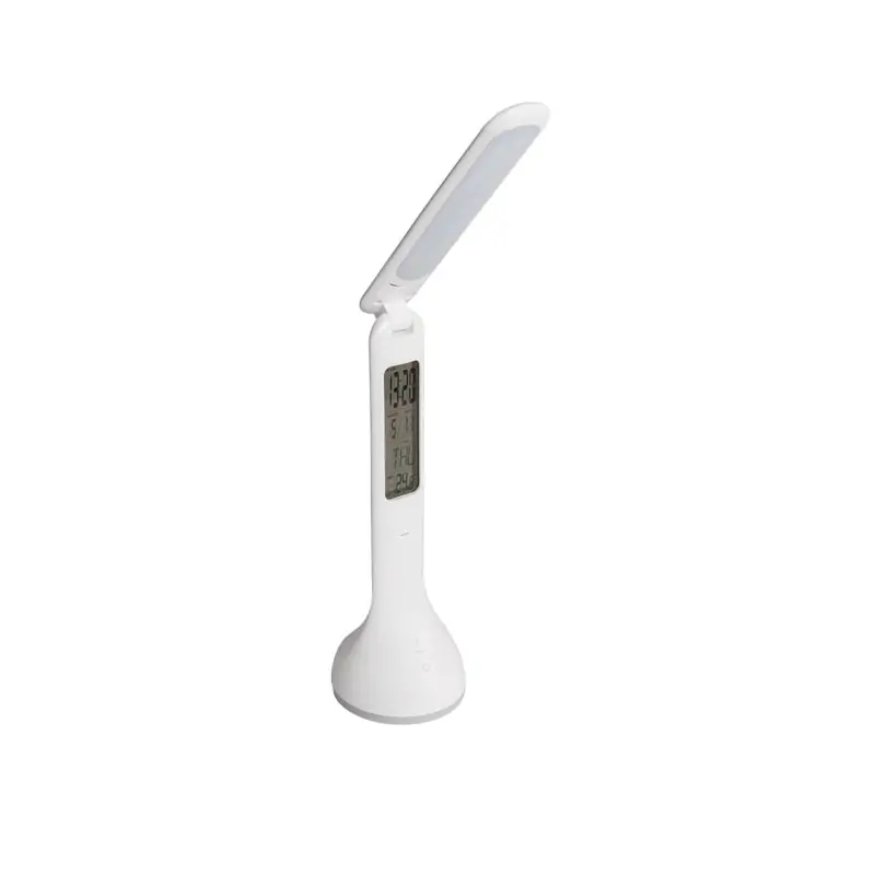 lampada da tavolo led multifunzione bianca 7w dimmerabile con calendario temperatura orologio kanlux 26491 Prezzo Scontato