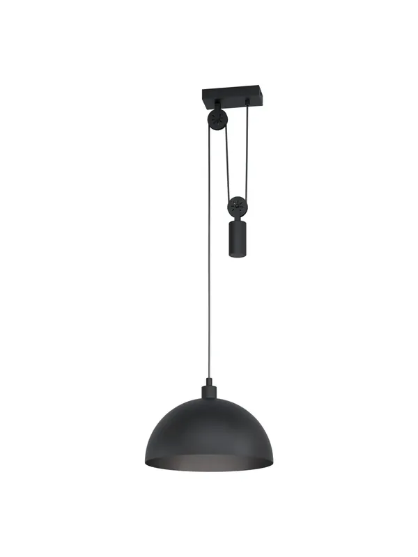 Ordina Subito Lampadario a sospensione vintage con peso carrucola nero 1 luce GL0138