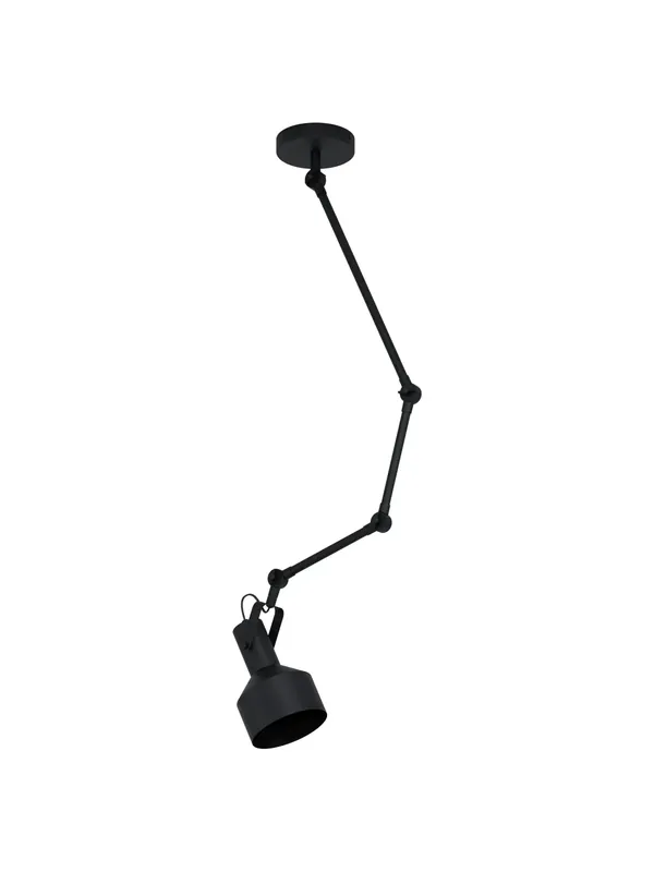 Lampadario moderno con snodi design nero 1 luce per soggiorno cucina GL0135 Offerta Speciale