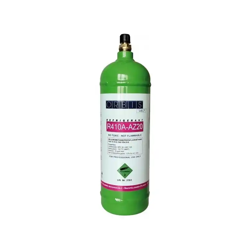 gas fluido refrigerante in bombola ricaricabile r410 a 1litro 0,8kg. orbis ob576140 Compra Online