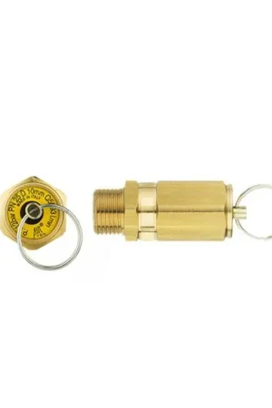 Spedito Oggi Valvola di sicurezza per compressori, attacco 1/4" ad apertura totale
