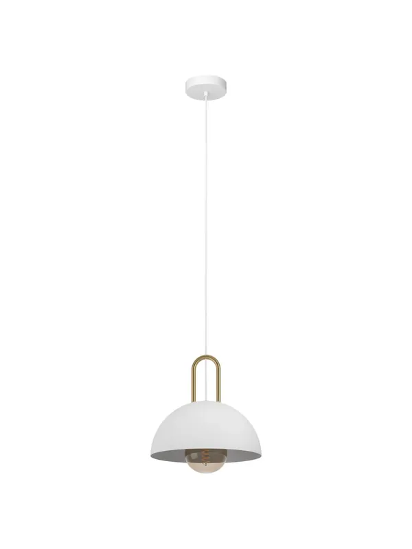 Promozione Esclusiva Lampadario moderno design bianco e oro 1 luce per cucina camera GL0097