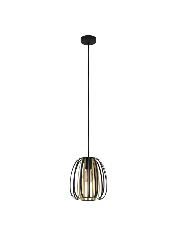 Offerta Speciale Lampadario a sospensione moderno design nero e oro 1 luce per cucina GL0093