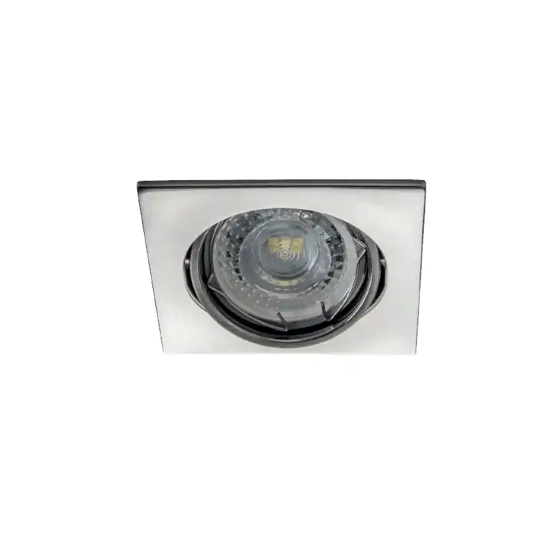 portafaretto da incasso cromato quadrato orientabile gu10 mr16 kanlux 26733 Spedizione Espresso