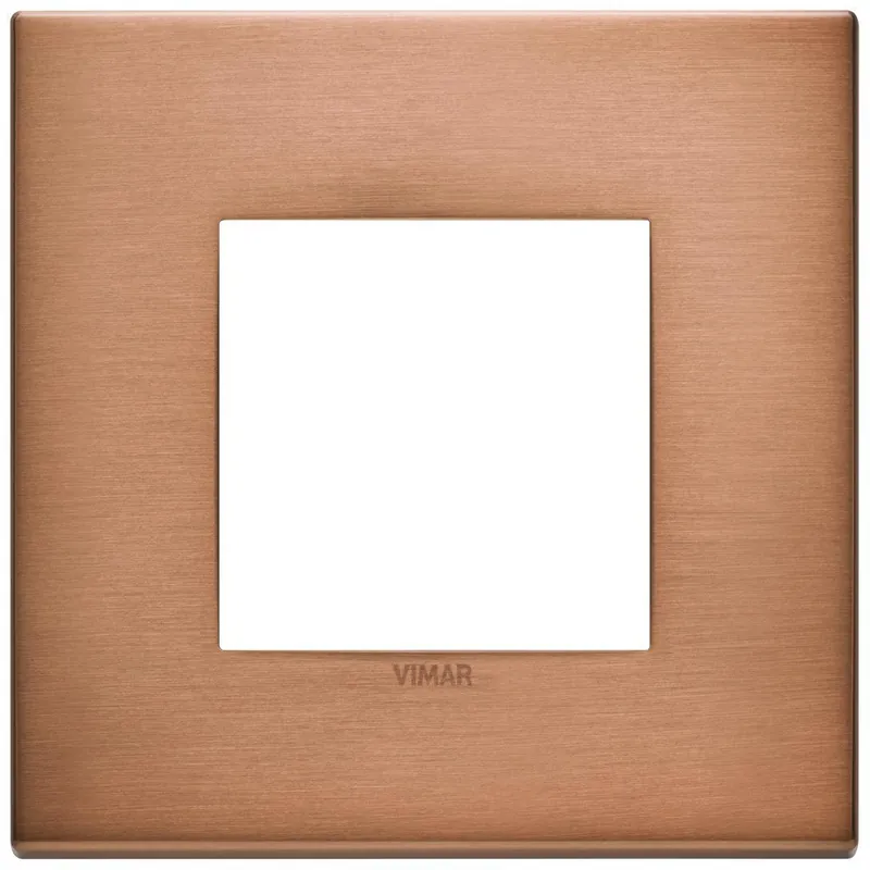 Acquista Ora Placca Vimar Eikon 2 moduli rame spazzolato - 22642.86