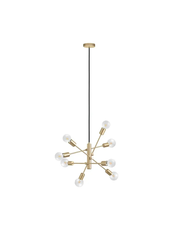 Compra Adesso Lampadario moderno design minimal oro 8 luci per soggiorno camera GL0088