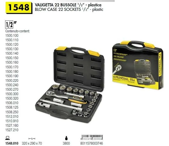 Più Venduto VALIGETTA 22 BUSSOLE 1/2"