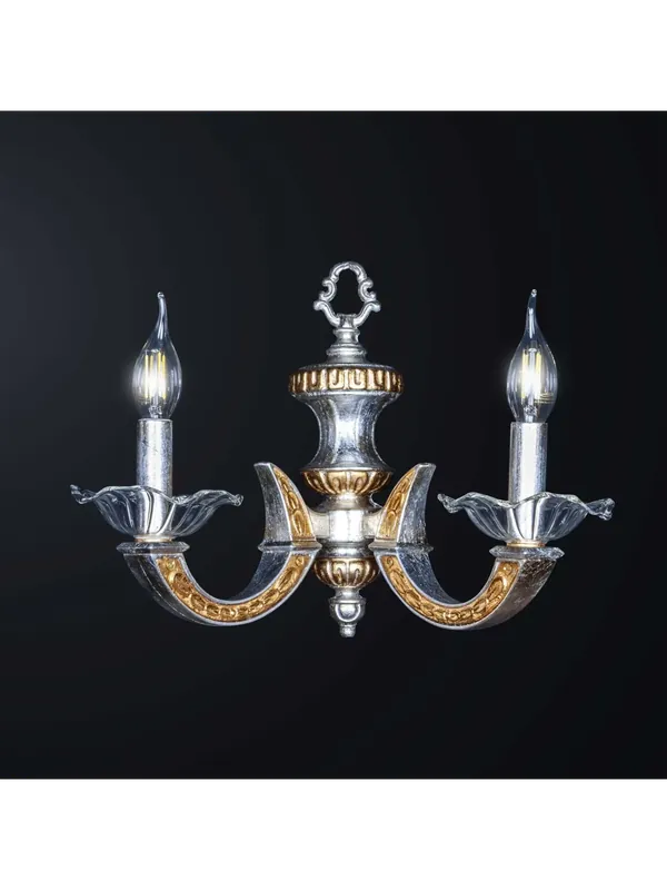 Applique classico in ottone e cristallo a 2 luci BGA 3295/a2 Super Prezzo