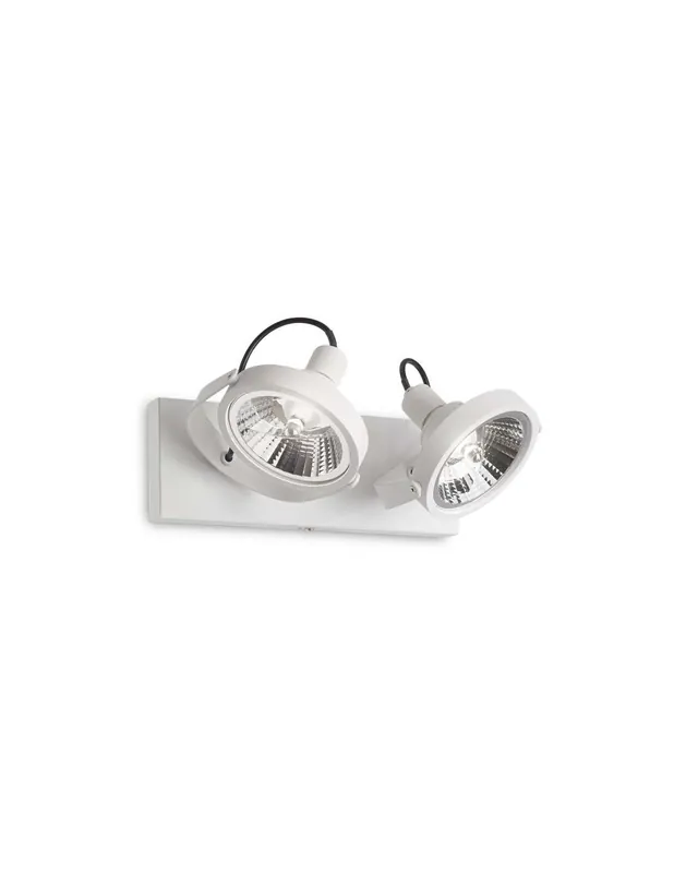 Prezzo Ridotto Ideal Lux Glim PL2 lampade da parete e da soffitto led con diffusori orientabili GU10