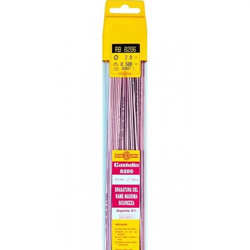 Bacchette per saldatura a basso tenore di argento 5% Ø 2,0mm CASTOLIN-8286 500g Spedizione Espresso