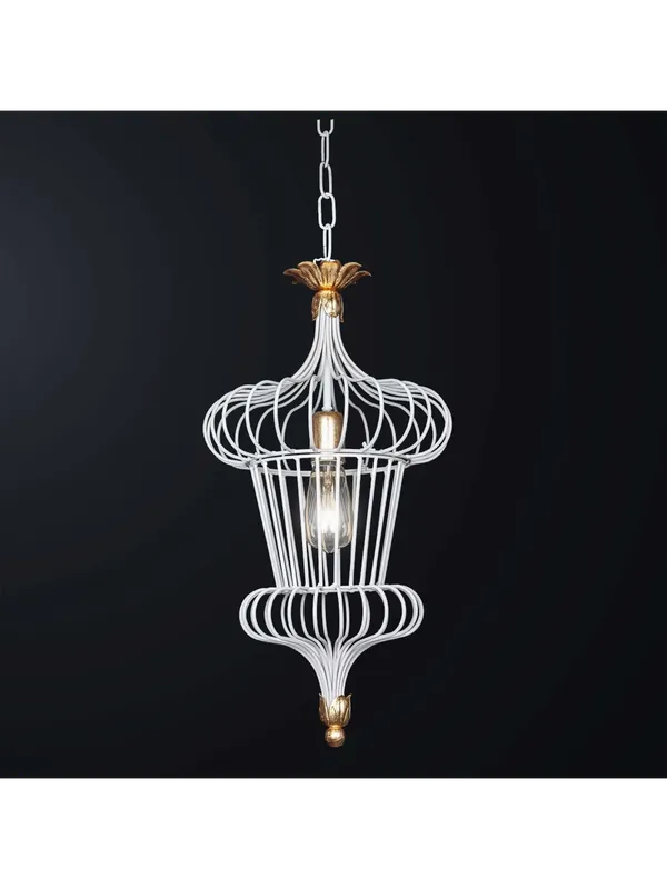 Lampadario ingresso classico ferro battuto foglia oro 1 luce BGA 3262/s1 Occasione