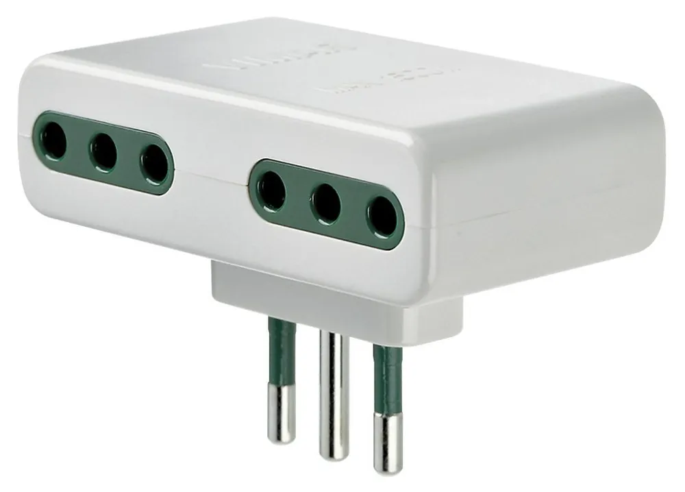 Adattatore multiplo Vimar spina S11 + 4 prese P11 bianco - 01161.B Prezzo Ridotto