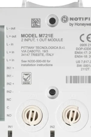 Modulo a 2 ingressi Notifier sezione cavo max 2.5mm2 grigio - M721E Compra Oggi Stesso