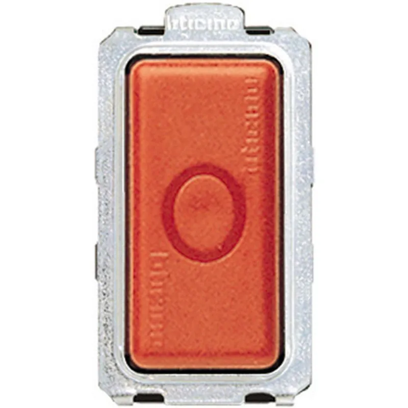 Pulsante di arresto Bticino Magic 1P 16A rosso - 5017 Nuovo Arrivo