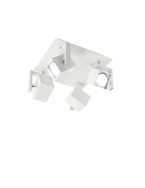 Promozione Esclusiva Ideal Lux Mouse PL4 plafoniera con faretti diffusori orientabili GU10