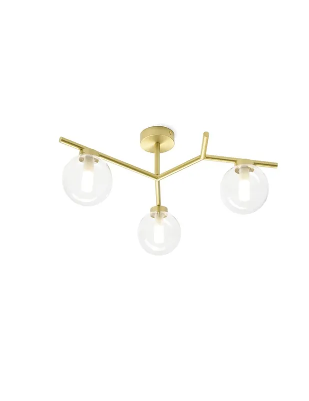 Miloox Camely soffitto 3 luci oro spazzolato A Buon Prezzo