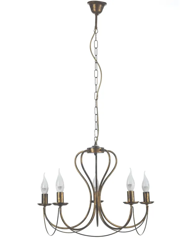 Occasione Lampadario classico in ferro battuto bronzo a 5 luci stf 0034