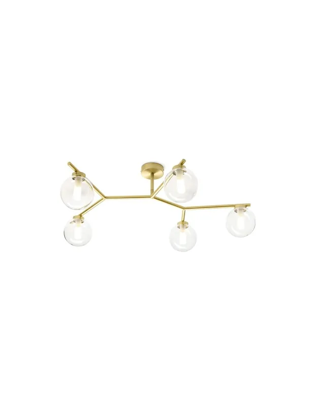 Miloox Camely soffitto 5 luci oro spazzolato Compra Oggi Stesso
