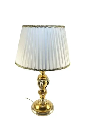 Promozione Esclusiva Lume grande classico in legno foglia oro-argento 1 luce Dbs 301/bg