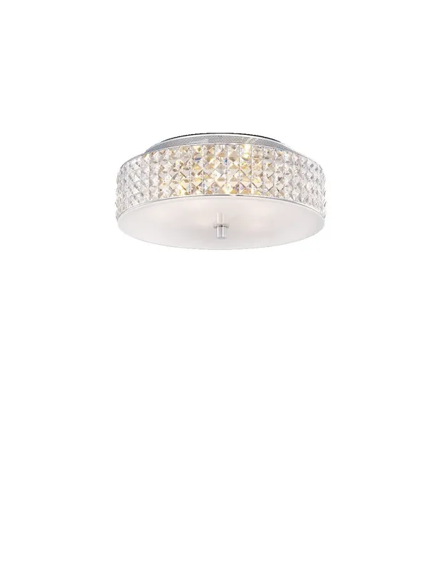 Must-Have Ideal Lux Roma PL6 plafoniera elegante per soggiorno con elementi in cristallo G9
