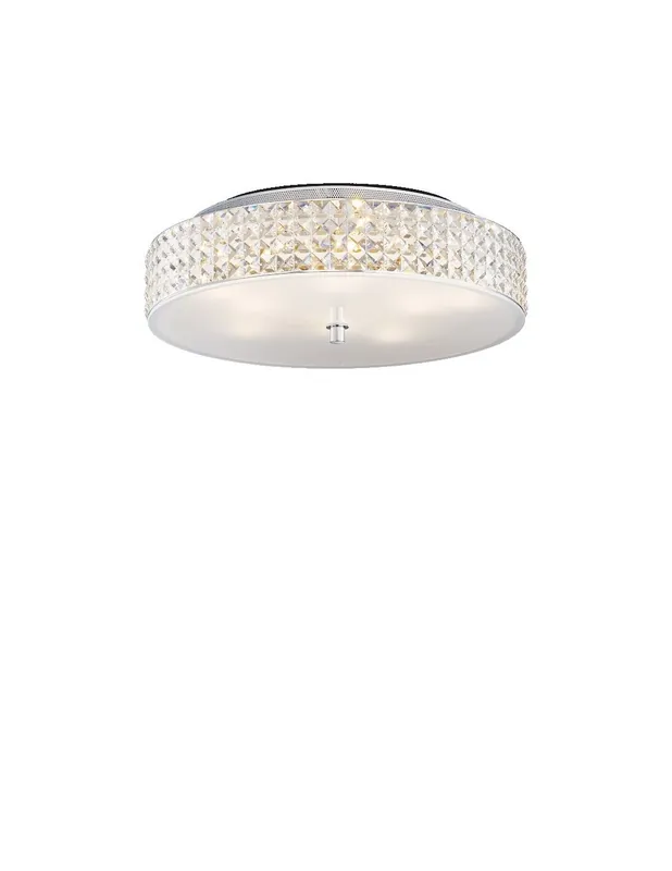 Ideal Lux Roma PL9 plafoniera elegante per soggiorno con elementi in cristallo G9 Bestseller