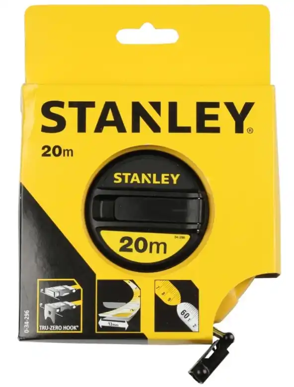 Rotella metrica Stanley con nastro in fiberglass 20 metri Reso Gratuito