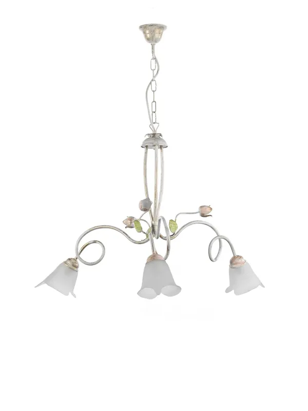 Lampadario classico in ferro battuto primavera per soggiorno 3 luci stf 0048 Must-Have