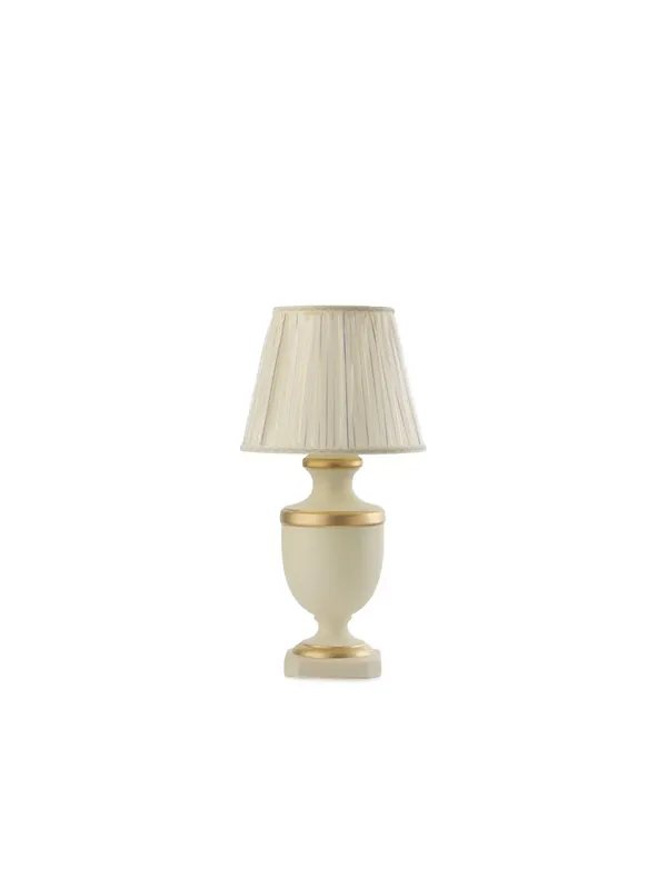 Offerta Del Giorno Lumetto classico ceramica avorio e foglia oro 1 luce stf 0093