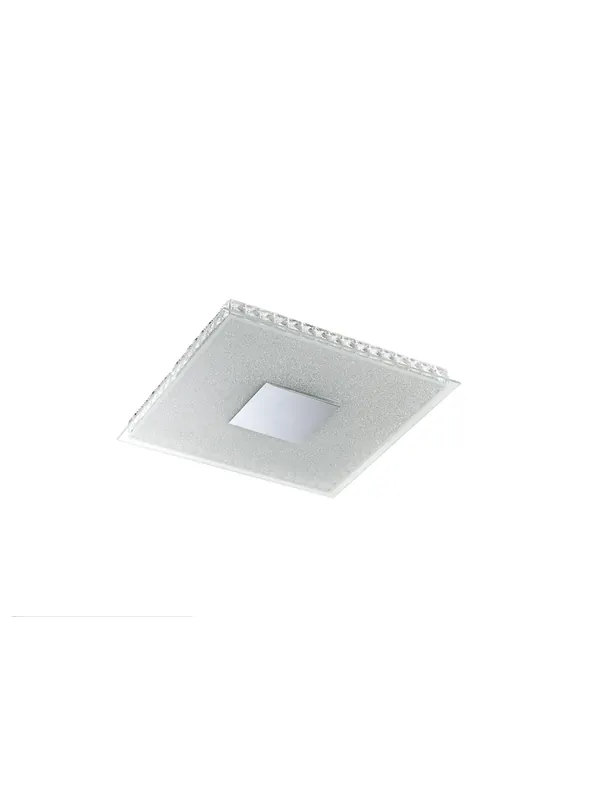 Plafoniera moderna a led quadrata design cristallo d.30cm stf 0089 Nuova Collezione