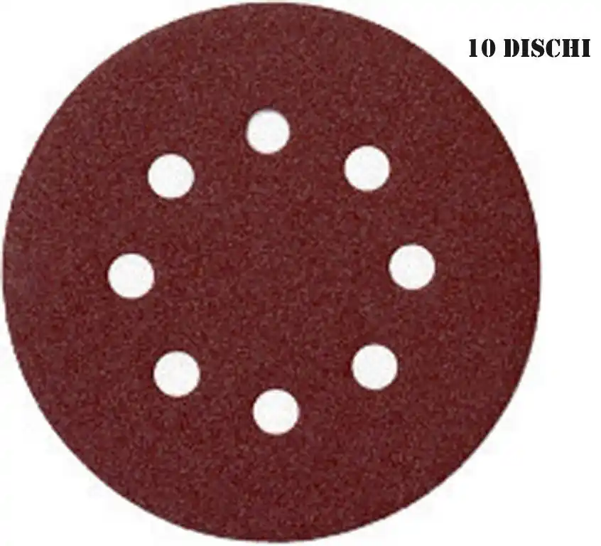 10 Dischi abrasivi con velcro Maurer Ø 125mm Grana 80 Occasione Imperdibile