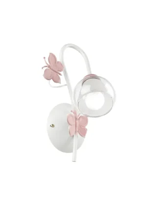 Solo Oggi Applique moderno design shabby chic bianco e rosa a 1 luce stf 0085
