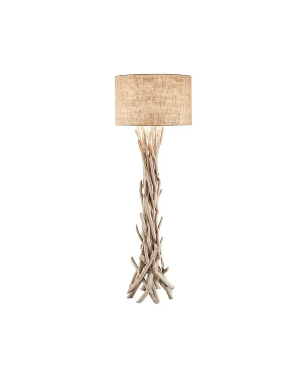 Direttamente Dal Produttore Ideal Lux Driftwood PT1 lampada con piantana con decorazioni in legno naturale E27 60W