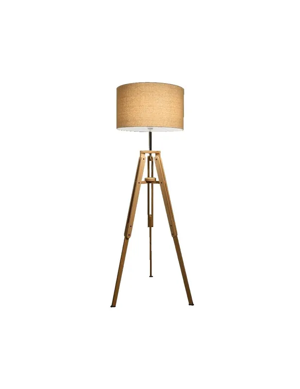 Non Perdere Ideal Lux Klimt PT1 lampada a terra con treppiede in legno naturale E27 60W