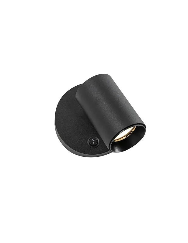 Rossini Rod ROD002N lampada da parete nero gu10 Reso Gratuito