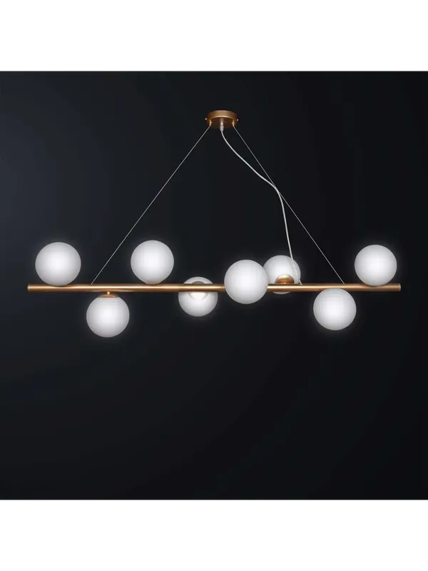 Offerta Speciale Lampadario moderno oro con sfere soggiorno camera 8 luci BGA 3238/8