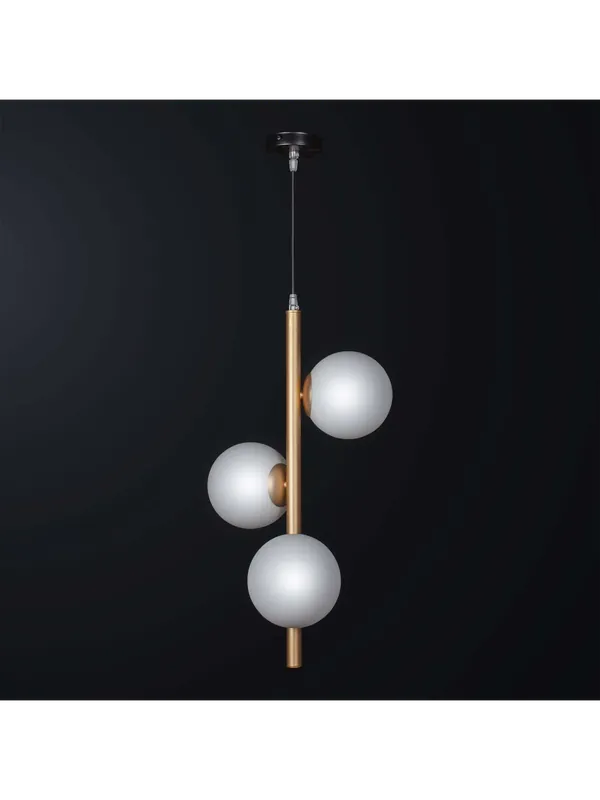 Occasione Imperdibile Lampadario moderno oro con sfere soggiorno camera 3 luci BGA 3237/3