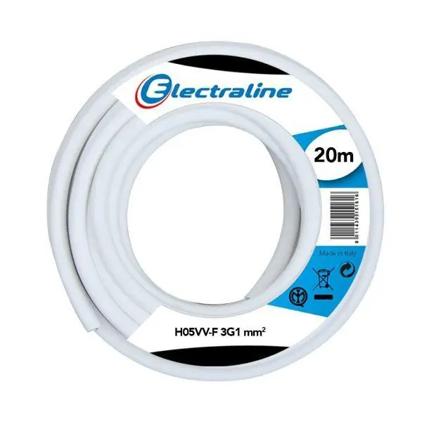 Cavo multipolare H05VV-F Electraline 3G1mm2 da 20m bianco - 11725 Ultima Occasione