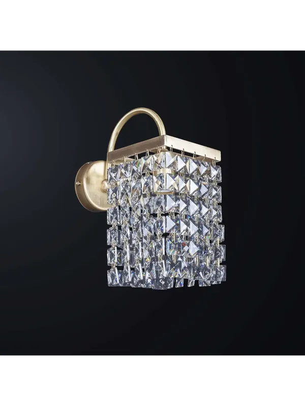 Applique ottone con cristalli design swarovsky a 1 luce BGA 3218-a1 Popolare