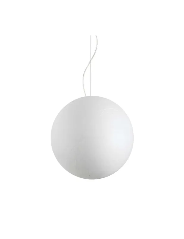 Saldi Ideal Lux Carta SP1 D50 lampadario sfera colore bianco con rivestimento effetto carta E27 25W