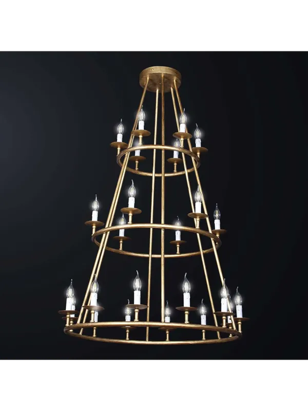 Esclusivo Lampadario classico a cascata grande a 24 luci BGA 3209-24